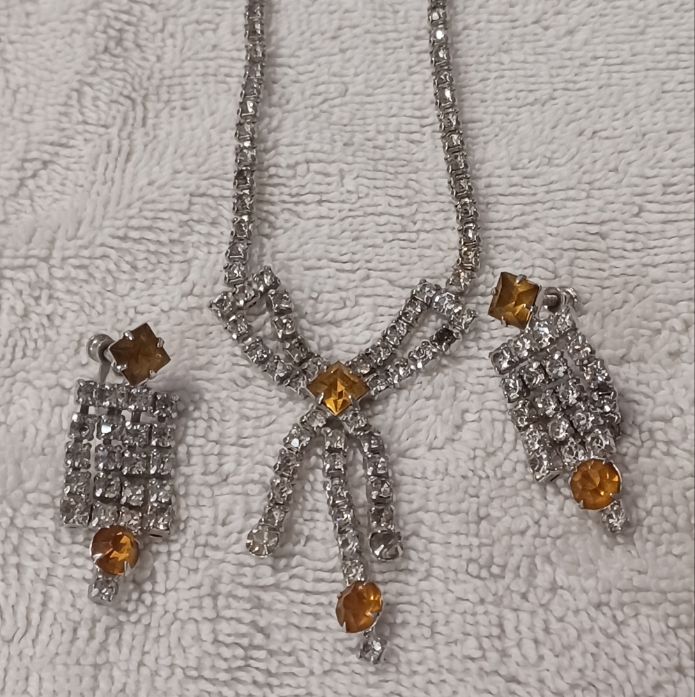 Vintage necklace and earrings